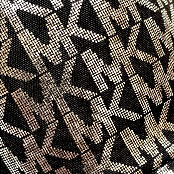 Michael Kors Monogrammed Black & Silver Metallic Baseball Cap OS NWT - Picture 12 of 14